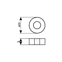 INOX ONE Philophrosyne Distanzrolle 13 mm / 05 mm Edelstahl